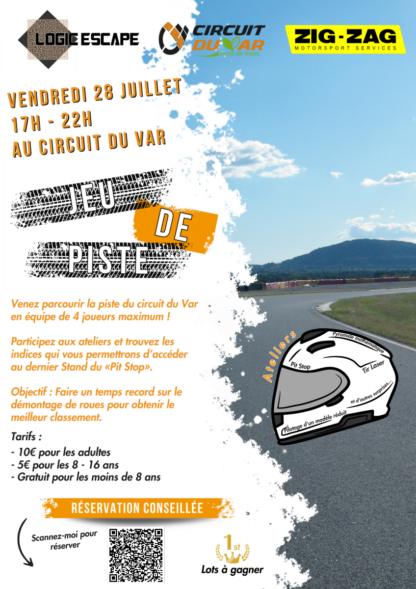 escape game jeu de piste a faire entre amis ou en famille au circuit du var au luc en provence